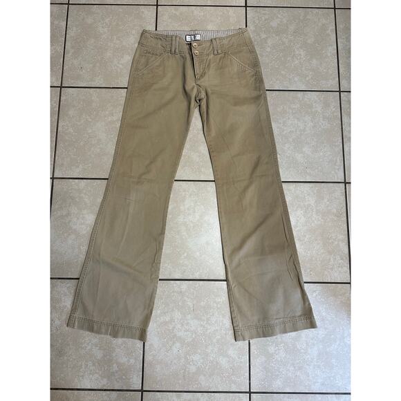 Abercrombie & Fitch VTG Grunge Y2K Pants Women 6L Neutral Preppy Academia Boot - Picture 1 of 11